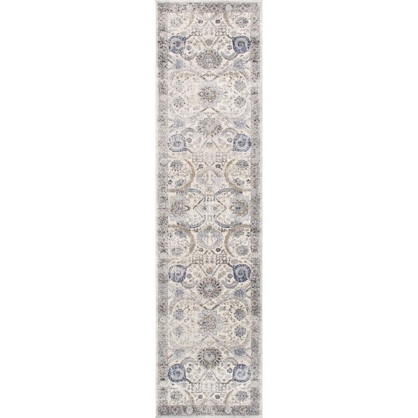 Pasargad Home 2 ft 6 in x 8 ft Amadeus Design Power Loom Runner Rug Beige PRC1021IB 2.06x8